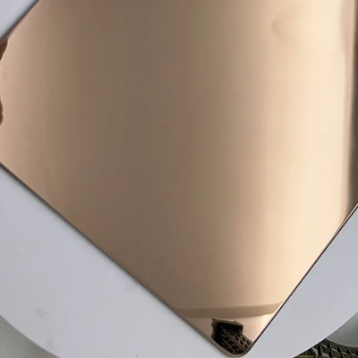 304 Rose Gold Mirror Plaque en acier inoxydable pour l'ascenseur et la décoration d'hôtel