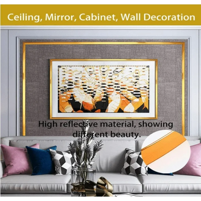 Super mince bande de garniture auto-adhésive en acier inoxydable avec plusieurs couleurs pour le mur et la décoration de meubles