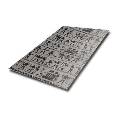 Tôle d'ascenseur en acier inoxydable 304 motif égyptien, taille 1219x3048mm pour applications décoratives