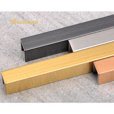 Finition décorative de miroir de couleur d'équilibre de tuile d'acier inoxydable de fente d'U de 304