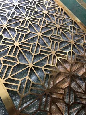 Diviseur de pièce en acier inoxydable de 30 mm d'épaisseur en laiton antique avec taille personnalisée pour la décoration d'hôtel