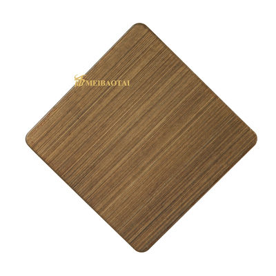 Plaque murale en acier inoxydable 304 avec finition hairline, film PVC 8c, dimensions 1219x2438mm
