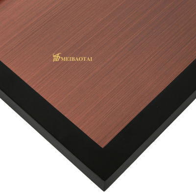 Plaque d'acier inoxydable en bronze avec film en PVC 7c et norme JIS pour panneaux muraux décoratifs