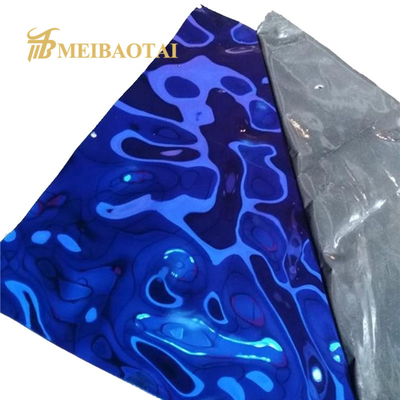 Miroir argenté noir d'or bleu de feuille de couleur d'acier inoxydable d'AISI 4*8FT pour le mur de plafond