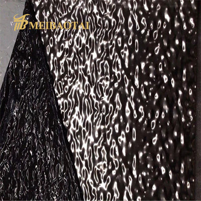 Tôle d'eau à finition miroir argenté en acier inoxydable 304 avec film PVC de 70 microns pour panneaux muraux décoratifs