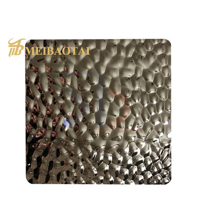 Plaque métallique en acier inoxydable 304 de 0,55 mm d'épaisseur, miroir/gaufrée, et tôle décorative en acier inoxydable