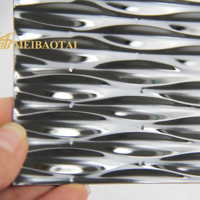 L'étiquette en acier inoxydable en relief à motif de balle avec double PVC noir et blanc 7C et épaisseur de 0,65 mm pour le revêtement de mur