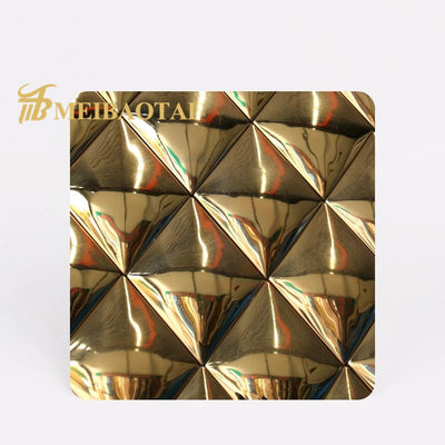Bon prix Le miroir de l'or SS304 201 a gravé le mur en refief de décoration de feuille de couleur d'acier inoxydable en ligne