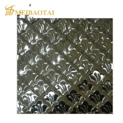 Noir d'or poli a gravé le modèle en refief populaire de feuille d'acier inoxydable