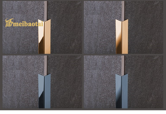 Finition L hôtel de miroir d'équilibre de tuile d'acier inoxydable de fente décoratif