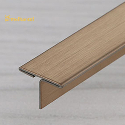 Bande rebord enduite en bronze d'acier inoxydable de PVD pour les tuiles T20 X 3048mm