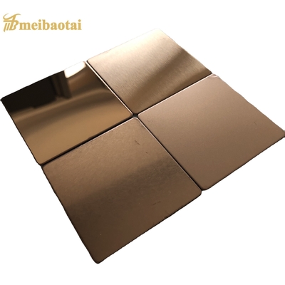 Rose Gold Mirror Hairline Cold a roulé la tôle d'acier inoxydable de la plaque d'acier solides solubles viable