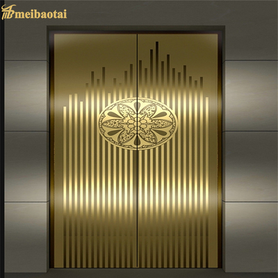 Porte et Cabinet décoratifs gravés à l'eau-forte d'ascenseur de feuille d'acier inoxydable de miroir
