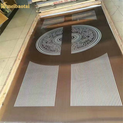 Plaque en acier inoxydable 304 d'une épaisseur de 0,95 mm avec motif gravé pour ascenseurs, de taille 1219x2438 mm