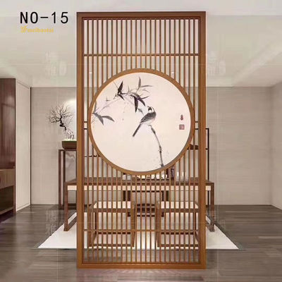 Bon prix Couleur PVD en acier inoxydable Chambre à damier Diviseur de forme Décoration d'hôtel en ligne