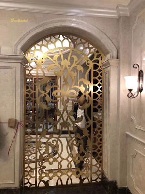 Bon prix Couleur bronze personnaliser les séparateurs de pièces en métal les cloisons décoratives pour l'hôtel en ligne