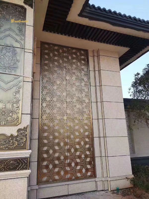 Bon prix Écran décoratif de cloison de pièce en acier inoxydable avec revêtement or rose, épaisseur 8 mm, design personnalisé en ligne