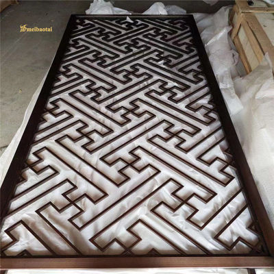 Bon prix Diviseur de chambre en aluminium de couleur PVD en or rose brun avec taille personnalisée et 70 microns en PVC noir et blanc en ligne