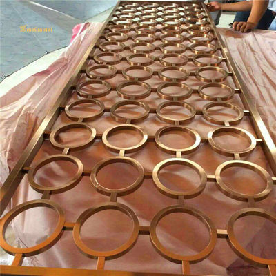 Bon prix 3048 mm HRB100 Couleur rose Ligne de cheveux en acier inoxydable Diviseur de chambre et écran métallique décoratif en ligne