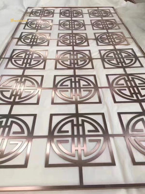 Bon prix Taille personnalisable Ligne de cheveux miroir Diviseur de chambre en acier inoxydable Grade 201 en ligne