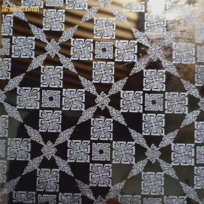 Épaisseur 0.3mm-1.5mm de décoration de mur de feuille gravée à l'eau-forte par miroir d'acier inoxydable
