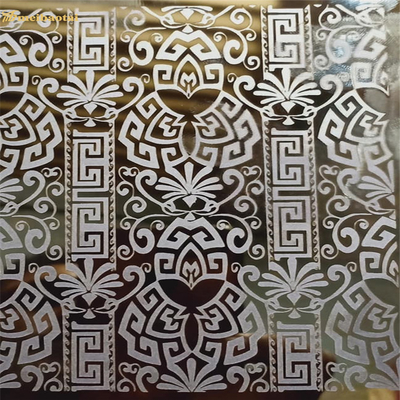 Feuille gravée à l'eau-forte par miroir 1219x2438mm DIN d'acier inoxydable d'ascenseur de gigaoctet