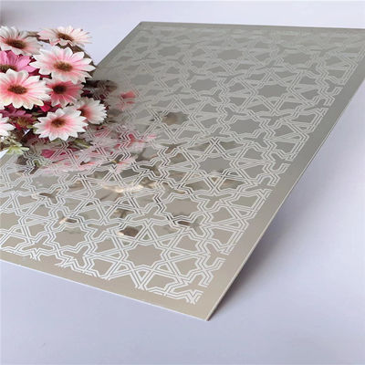 Finition miroir 4*8FT en acier inoxydable gravé sur mesure pour la décoration de l'ascenseur