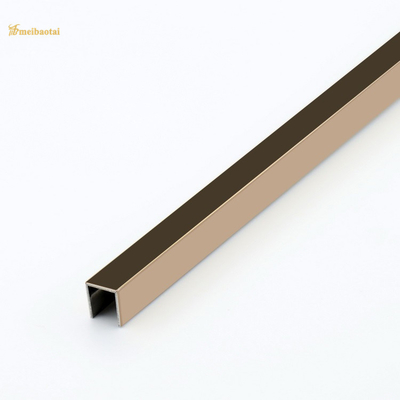 Profils en métal U d'équilibre de tuile de Rose Polished Finished Stainless Steel