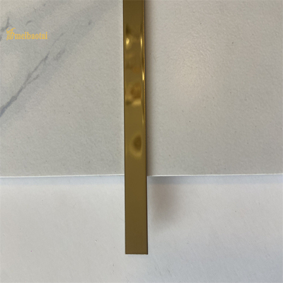 Équilibre 6mm de tuile d'acier inoxydable de coin de mur de profil de l'or T