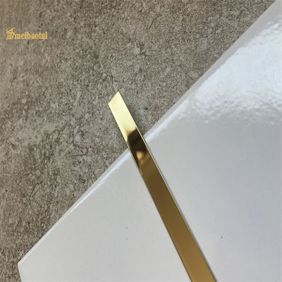 Bordure de carrelage en acier inoxydable 304 avec surface miroir et longueur de 3048 mm pour mur et sol