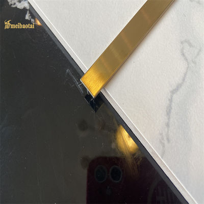 Matt Gold Finished 304 en acier inoxydable en forme de T pour le profil métallique d'angle