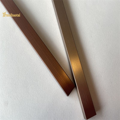 Bon prix Décoration de carreaux en acier inoxydable en bronze antique avec longueur de 8 pieds et impression anti-doigts pour le coin de mur décoratif en ligne