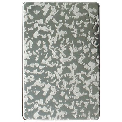 Plaque gaufrée en acier inoxydable 304 de taille 4x8 avec double film PVC pour panneaux muraux décoratifs