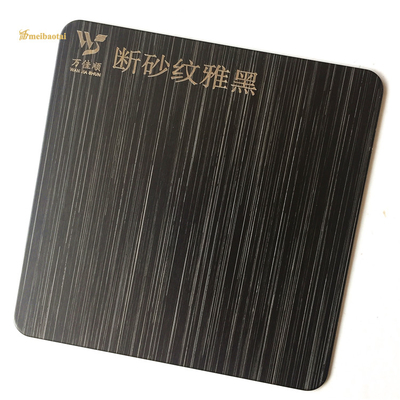 Épaisseur noire de la feuille 0.65mm d'acier inoxydable de délié de la brosse 4x8
