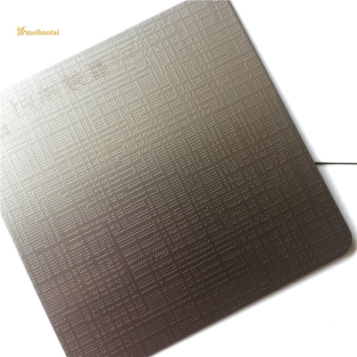 Grey Etched Stainless Steel Sheet pour le mur de plafond décorent la norme de gigaoctet