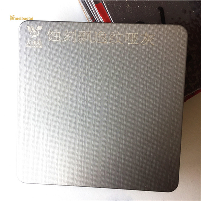 Feuille standard Grey Etched Pattern d'acier inoxydable de char de bataille d'ASTM