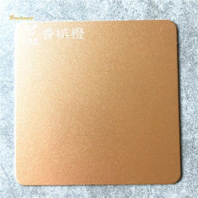 Plaque en acier inoxydable 304 sablé orange, épaisseur 0,65 mm, pour décoration murale et revêtement