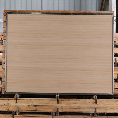 Bon prix Le grain décoratif en bois d'imitation de feuille d'acier inoxydable du bord 304 de moulin a stratifié en ligne